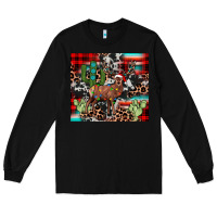 Black christmas reinder Long Sleeve Tee - JahusDesignShop
