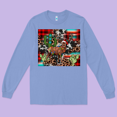 Christmas Reinder Long Sleeve Tee Designed By Jahusdesignshop
