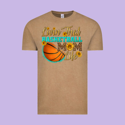 Livin' That Basketball Mom Life Vintage Tee Designed By Hra Design Shop