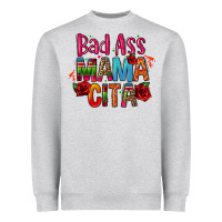 Heather Grey bad ass mama cita Heavyweight Sweatshirt - CTS Tumbler Store