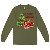 Army Green Cowgirl Christmas Long Sleeve Tee - AdoDesignShop