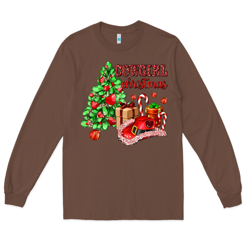 Cowgirl Christmas Long Sleeve Tee by AdoDesignShop | Teevron