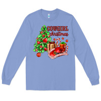 Colony Blue Cowgirl Christmas Long Sleeve Tee - AdoDesignShop
