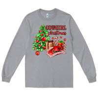 Heather Grey Cowgirl Christmas Long Sleeve Tee - AdoDesignShop