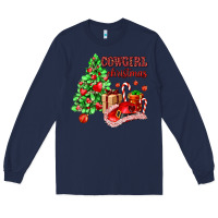 Navy Cowgirl Christmas Long Sleeve Tee - AdoDesignShop