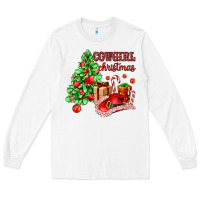 White Cowgirl Christmas Long Sleeve Tee - AdoDesignShop