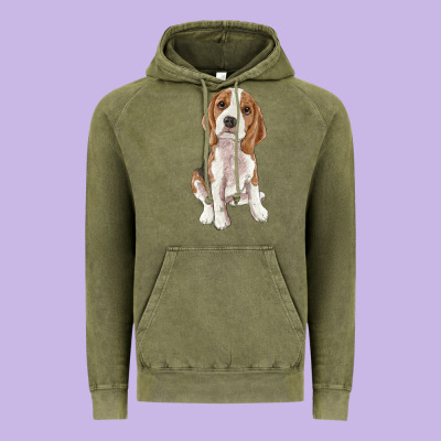 Beagle Vintage Hoodie Designed By Ranaportraitstore
