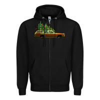 Black christmas vacation car Zipper Hoodie - Jasminsmagicworld