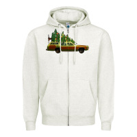 Oatmeal Heather christmas vacation car Zipper Hoodie - Jasminsmagicworld