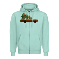Seafoam christmas vacation car Zipper Hoodie - Jasminsmagicworld