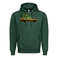 Sports Green christmas vacation car Zipper Hoodie - Jasminsmagicworld