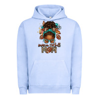 Pigment Grape Ice American Football Mom Afro Messy Bun Urban Hoodie - texasbilliewilder