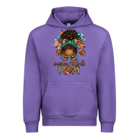 Tulip American Football Mom Afro Messy Bun Urban Hoodie - texasbilliewilder