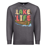 Charcoal Heather lake life Premium Sweatshirt - MaliasSmallBusiness