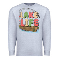 Heather Grey lake life Premium Sweatshirt - MaliasSmallBusiness