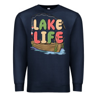 Navy lake life Premium Sweatshirt - MaliasSmallBusiness