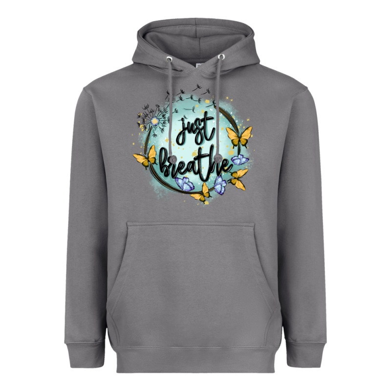 Just Breathe Heavyweight Hoodie by MaliasSmallBusiness | Teevron