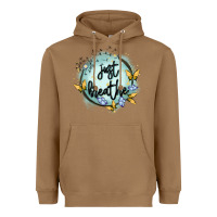 Toasted Coconut just breathe Heavyweight Hoodie - MaliasSmallBusiness