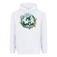 White just breathe Heavyweight Hoodie - MaliasSmallBusiness