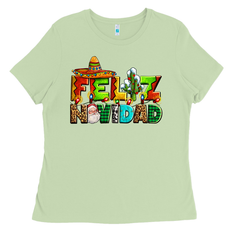 Feliz Navidad Sombrero Ladies Tee by AdoDesignShop | Teevron