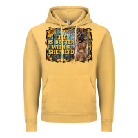 Vintage Mustard life is better with a shepperd Vintage Hoodie - RanaPortraitStore