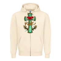 Sandshell cross faith Zipper Hoodie - BarkalooDesign