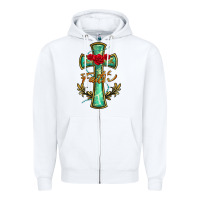 White cross faith Zipper Hoodie - BarkalooDesign