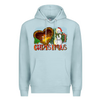 Blue Mist Christmas Snowman Premium Hoodie - LillyAllenDesigns