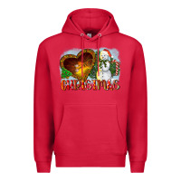 Cardinal Christmas Snowman Premium Hoodie - LillyAllenDesigns
