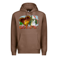 Chestnut Christmas Snowman Premium Hoodie - LillyAllenDesigns