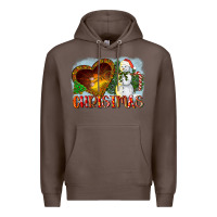 Coffee Christmas Snowman Premium Hoodie - LillyAllenDesigns