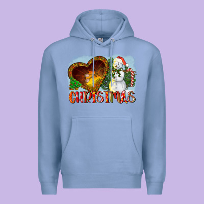 Christmas Snowman Premium Hoodie Designed By Lillyallendesigns