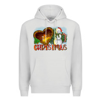 Dove Grey Christmas Snowman Premium Hoodie - LillyAllenDesigns