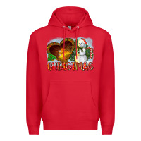 Red Christmas Snowman Premium Hoodie - LillyAllenDesigns