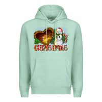 Seafoam Christmas Snowman Premium Hoodie - LillyAllenDesigns