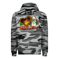 Slate Camo Christmas Snowman Premium Hoodie - LillyAllenDesigns