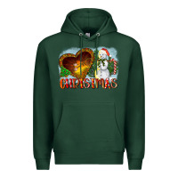 Sports Green Christmas Snowman Premium Hoodie - LillyAllenDesigns