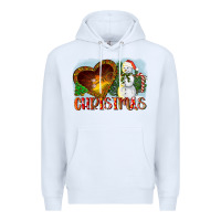 White Christmas Snowman Premium Hoodie - LillyAllenDesigns