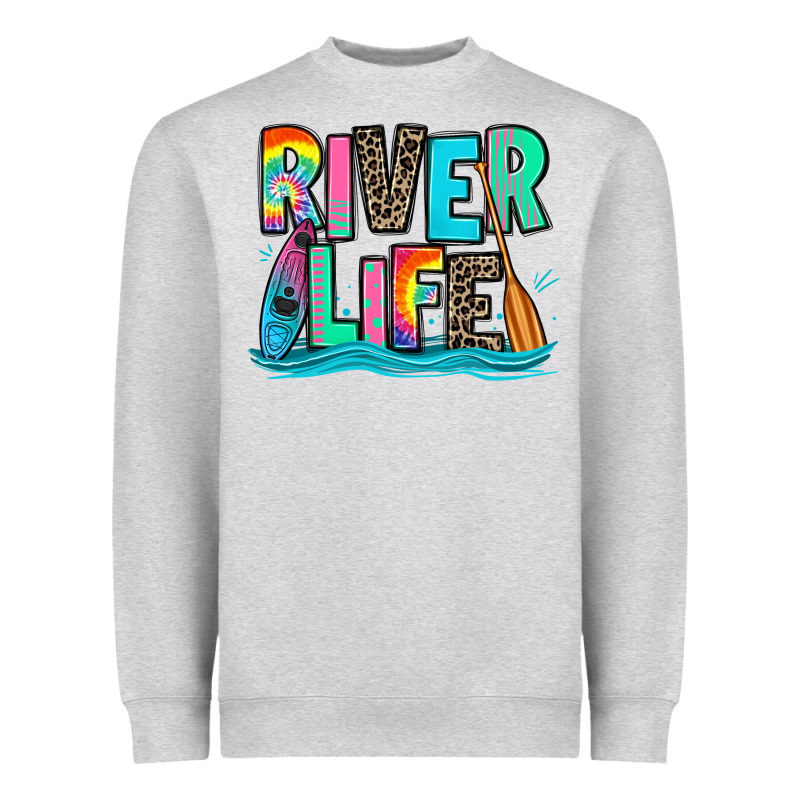 River Life Kayaking Heavyweight Sweatshirt by Zillion Design Studio | Teevron