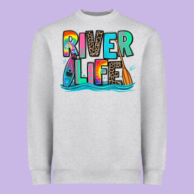 River Life Kayaking Heavyweight Sweatshirt Designed By Zillion Design Studio