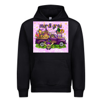 Black Mardi Gras with gnomes Urban Hoodie - NancyCooperArtShop