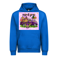 Cobalt Mardi Gras with gnomes Urban Hoodie - NancyCooperArtShop