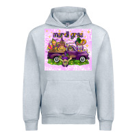 Heather Grey Mardi Gras with gnomes Urban Hoodie - NancyCooperArtShop
