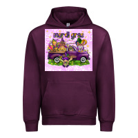 Mauve Wine Mardi Gras with gnomes Urban Hoodie - NancyCooperArtShop