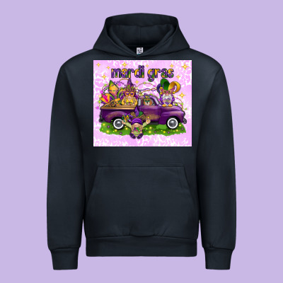 Mardi Gras With Gnomes Urban Hoodie Designed By Nancycooperartshop