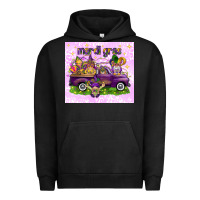 Pigment Black Mardi Gras with gnomes Urban Hoodie - NancyCooperArtShop