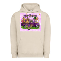 Pigment French Oak Mardi Gras with gnomes Urban Hoodie - NancyCooperArtShop