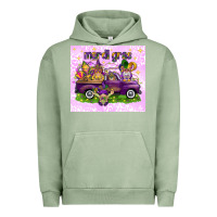 Pigment Oil Green Mardi Gras with gnomes Urban Hoodie - NancyCooperArtShop