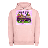 Pigment Salmon Mardi Gras with gnomes Urban Hoodie - NancyCooperArtShop