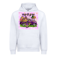 White Mardi Gras with gnomes Urban Hoodie - NancyCooperArtShop